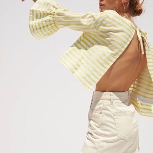 Kimchi Blue open back bell sleeve top